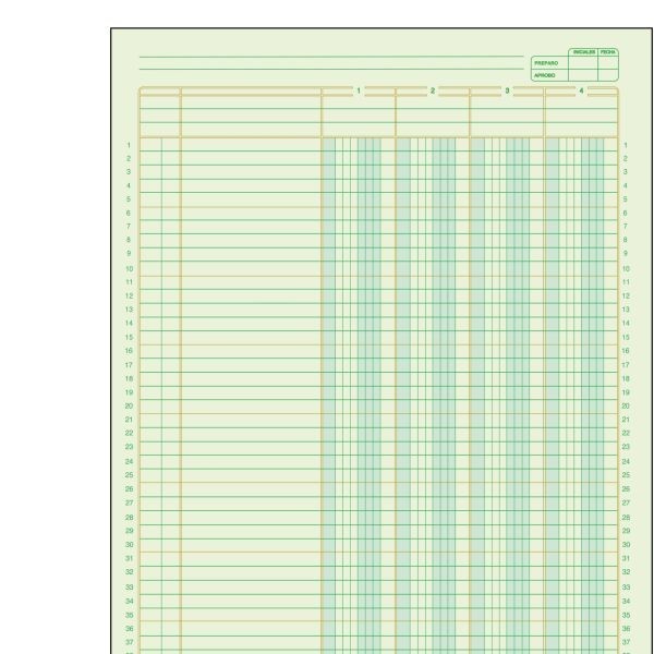 TABULAR CCONCEPTO 4 COLUMNAS 3404 PRINTA. CTA.50H.E372